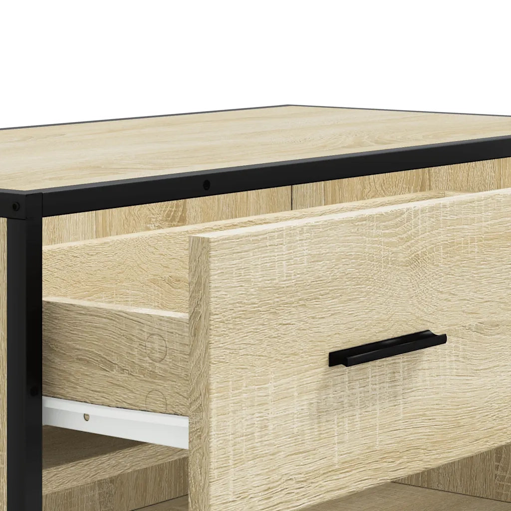 Scarpiera Rovere Sonoma 75x38x97,5 cm Legno Multistrato Metallo 3300876