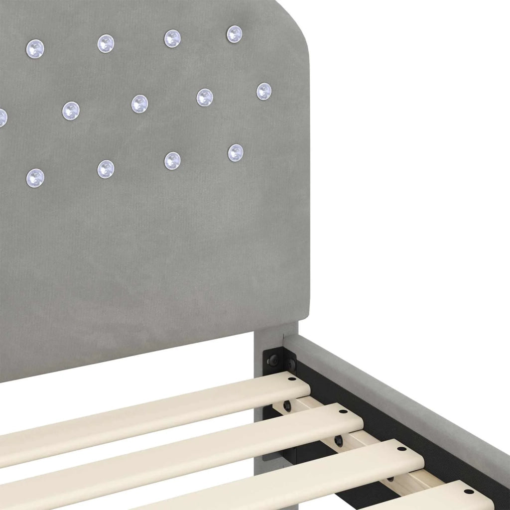Struttura letto bambini con testata-Giroletto per bambini Grigio Chiaro 80 x 200 cm 928040