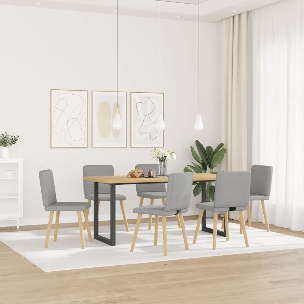 Sedie da Pranzo 6 pz Grigio Nuvola in Tessuto 3315523