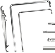 Set di attrezzi per l'installazione di finestre 3 pezzi - Alta qualità acciaio - Chiave a croce - Chiave a ingranaggio 4 mm - Torx 4 mm - Resistente all'usura e alla corrosione - Attrezzatura di installazione