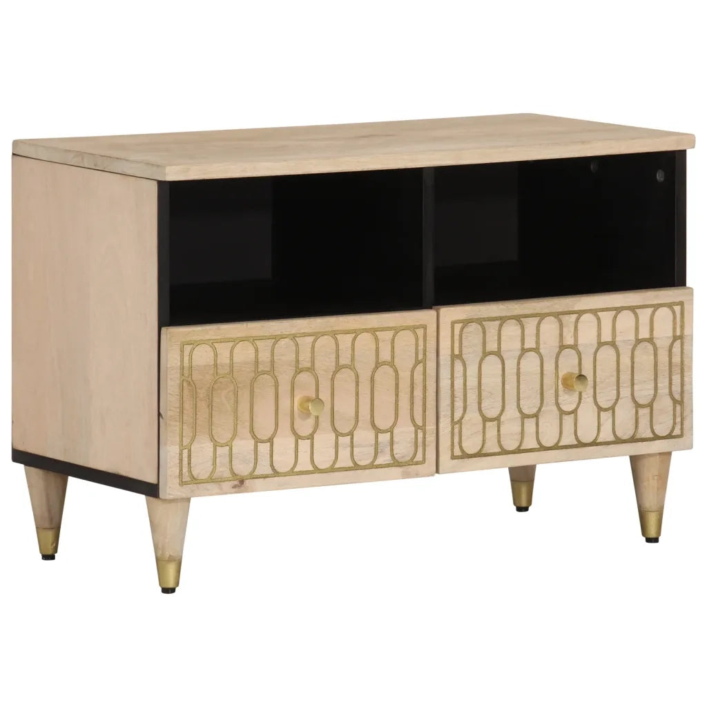 Mobile Porta TV 70x33x46 cm in Legno Massello di Mango 358249