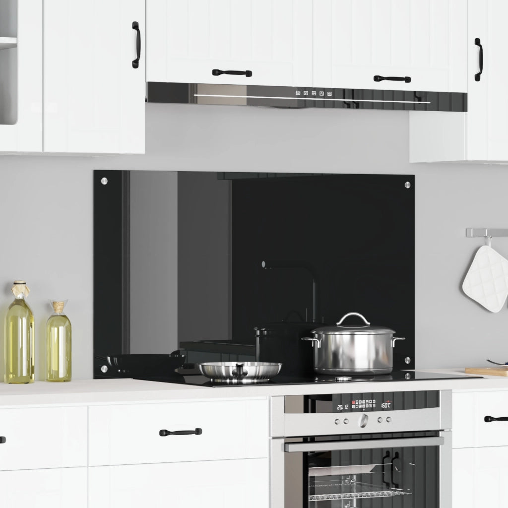 Schienale cucina  Nero 110x60x0,6 cm in vetro temperato