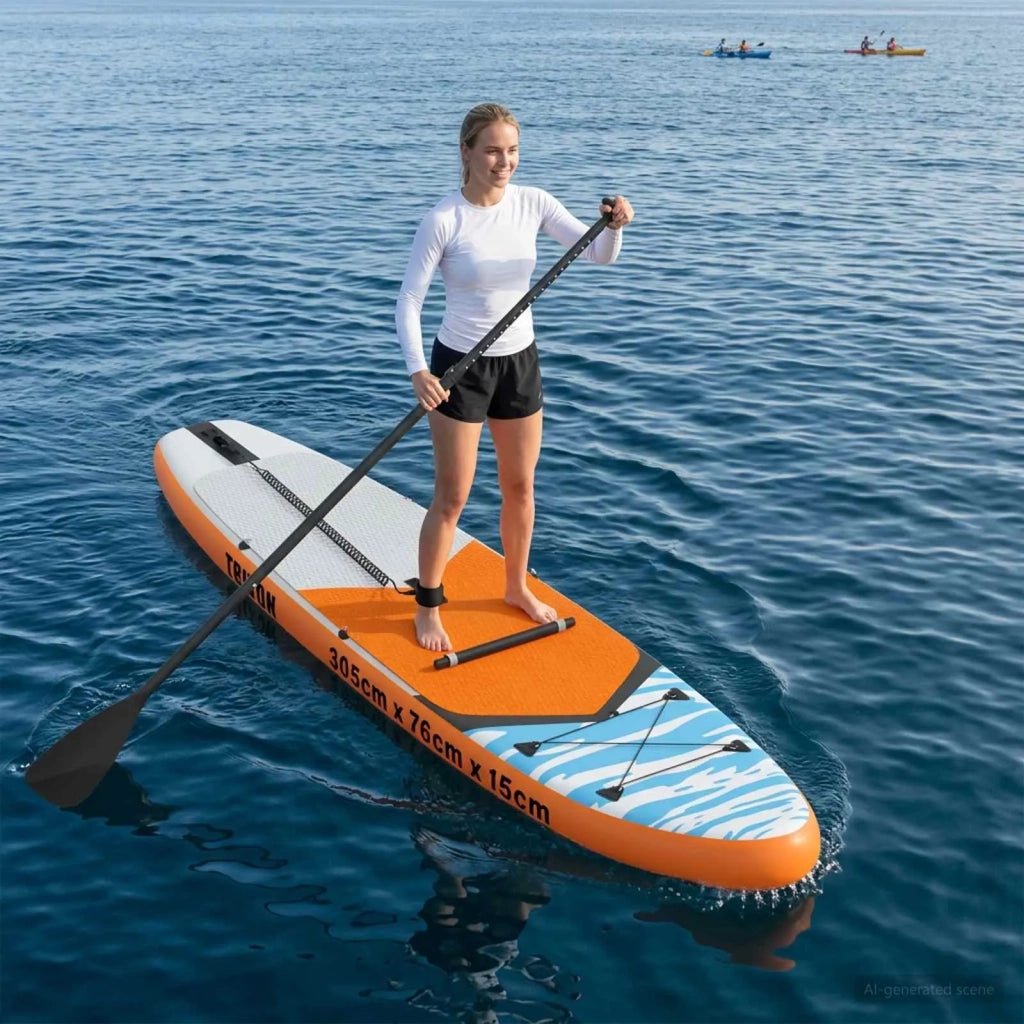SUP Board con Seggiolino 2-in-1 TRITON 305 x 76 x 15 cm Blu per 42039128