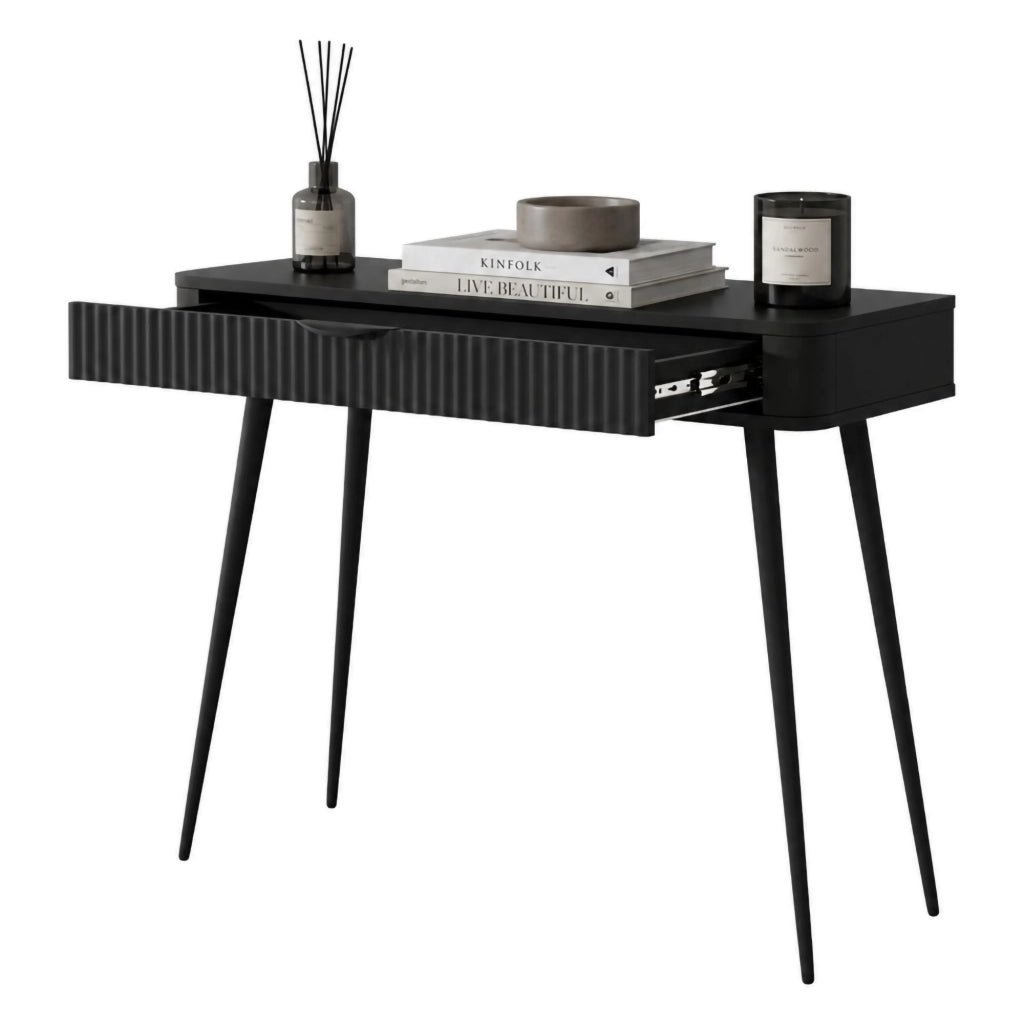 Mobile da Trucco Katerara, Toeletta un Cassetto, 100x38x78h cm Nero