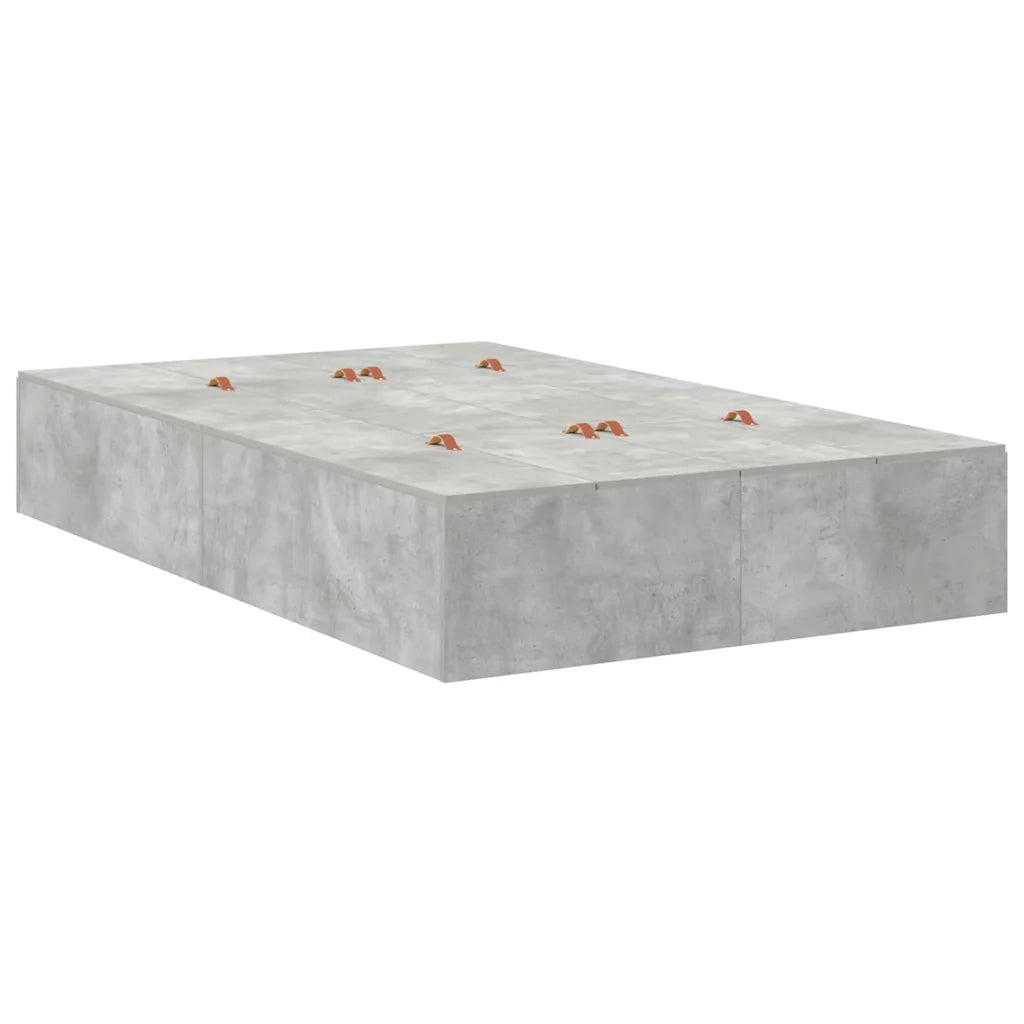 Struttura letto con contenitore Grigio cemento 120 x 190 cm 3335424