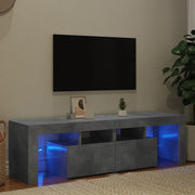 Mobile Porta TV con Luci LED Grigio Cemento 140x36,5x40 cm 804368
