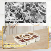 Snack contenitore divisibile con coperchio e maniglia - Contenitore portatile per conservazione di spezie e snack.