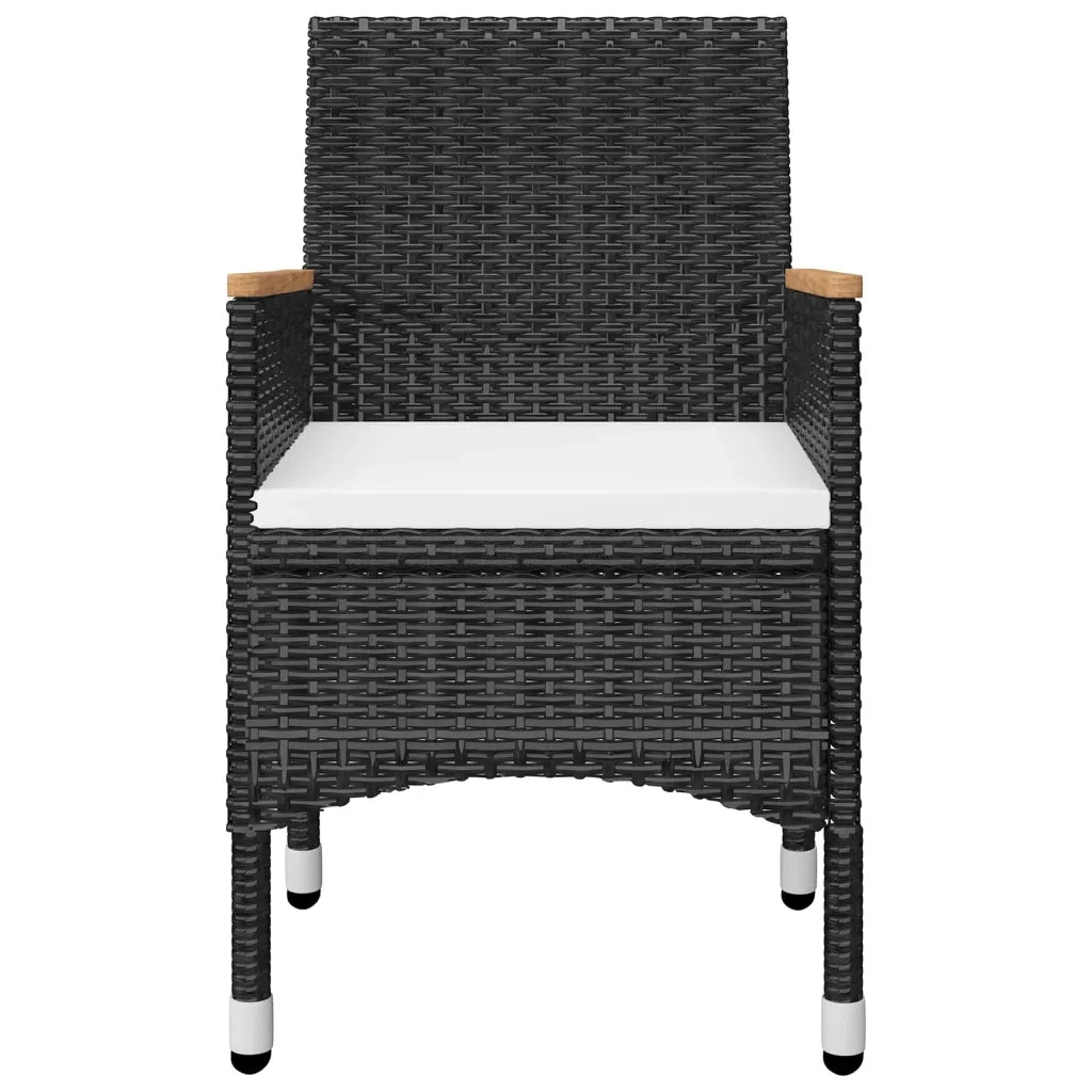 Set Mobili da Pranzo per Giardino 5 pz Nero 3072121