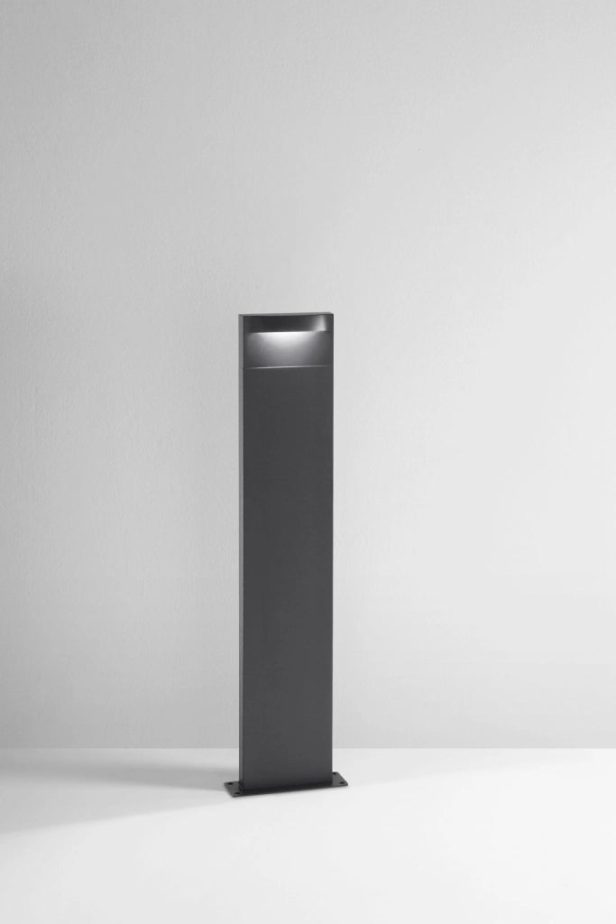 PALETTO LED MOBULA ANTRACITE IN ALLUMINIO 8W 1100LM 3000K IP65 280X195X745MM