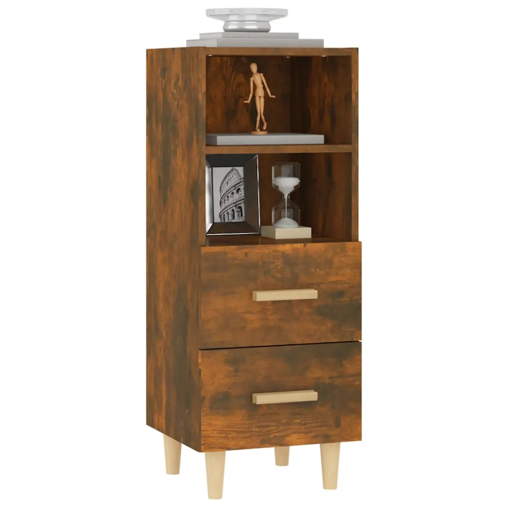Credenza Rovere Fumo 34,5x34x90 cm in Legno Multistrato cod mxl 17796
