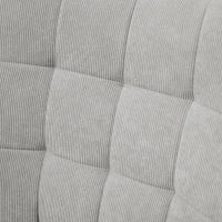 Poltrona Relax con Pouf Poggiapiedi in Velluto a Costine con Schienale Alto e Braccioli, Grigio