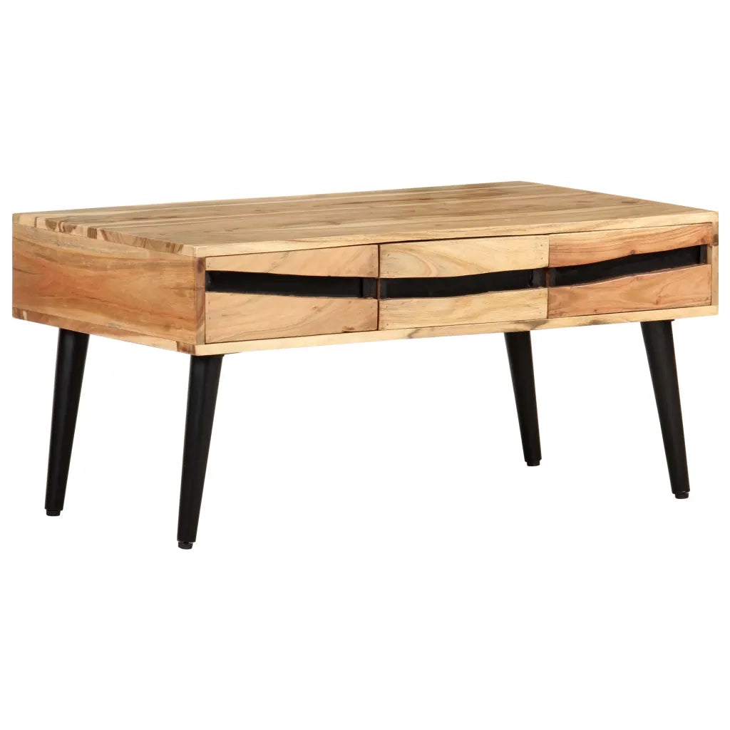 Tavolino da Salotto 88x50x42 cm in Legno Massello di Acacia 322676