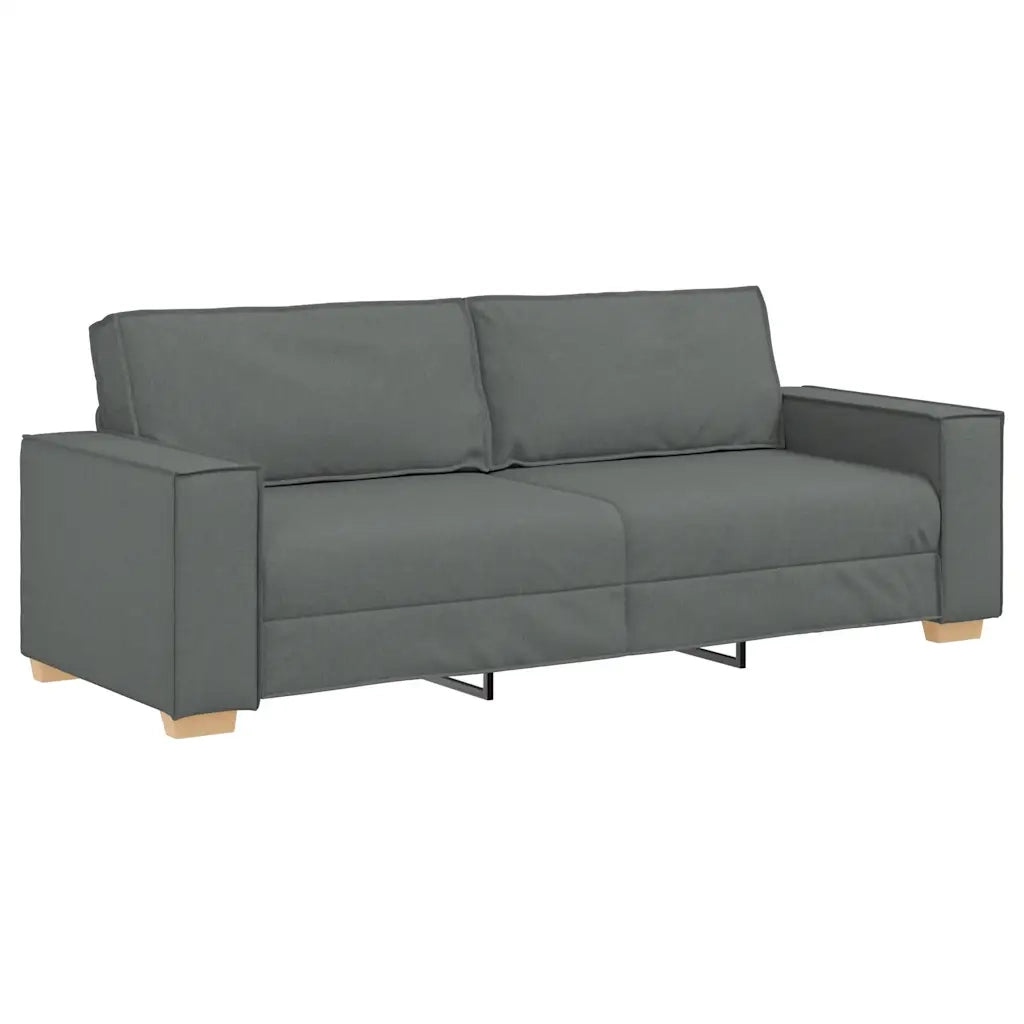 Divano a 3 posti Grigio scuro 180 cm in tessuto