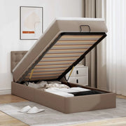Struttura Letto Pouf con Materasso 90x200 cm Similpelle