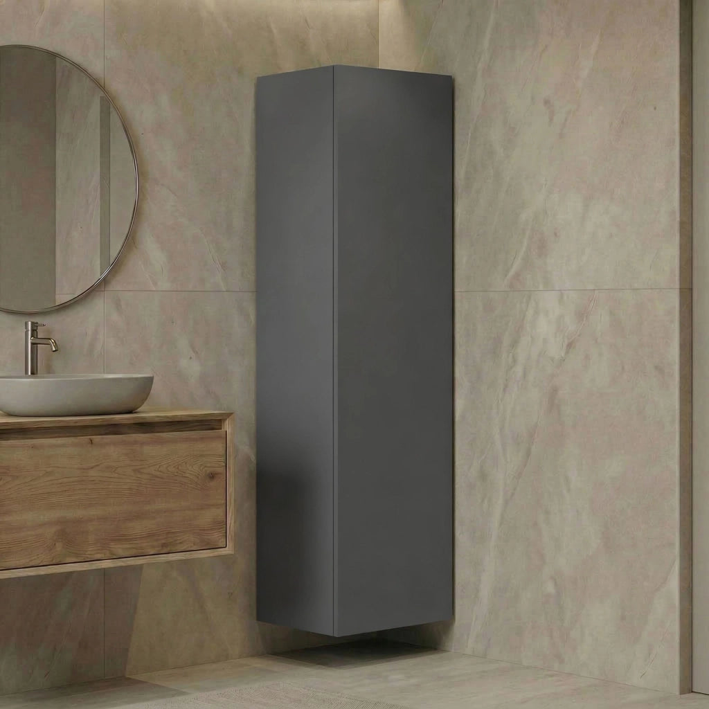 Mobile da bagno "Ferla 30" - 30 x 25 x 100 cm - Grigio opaco
