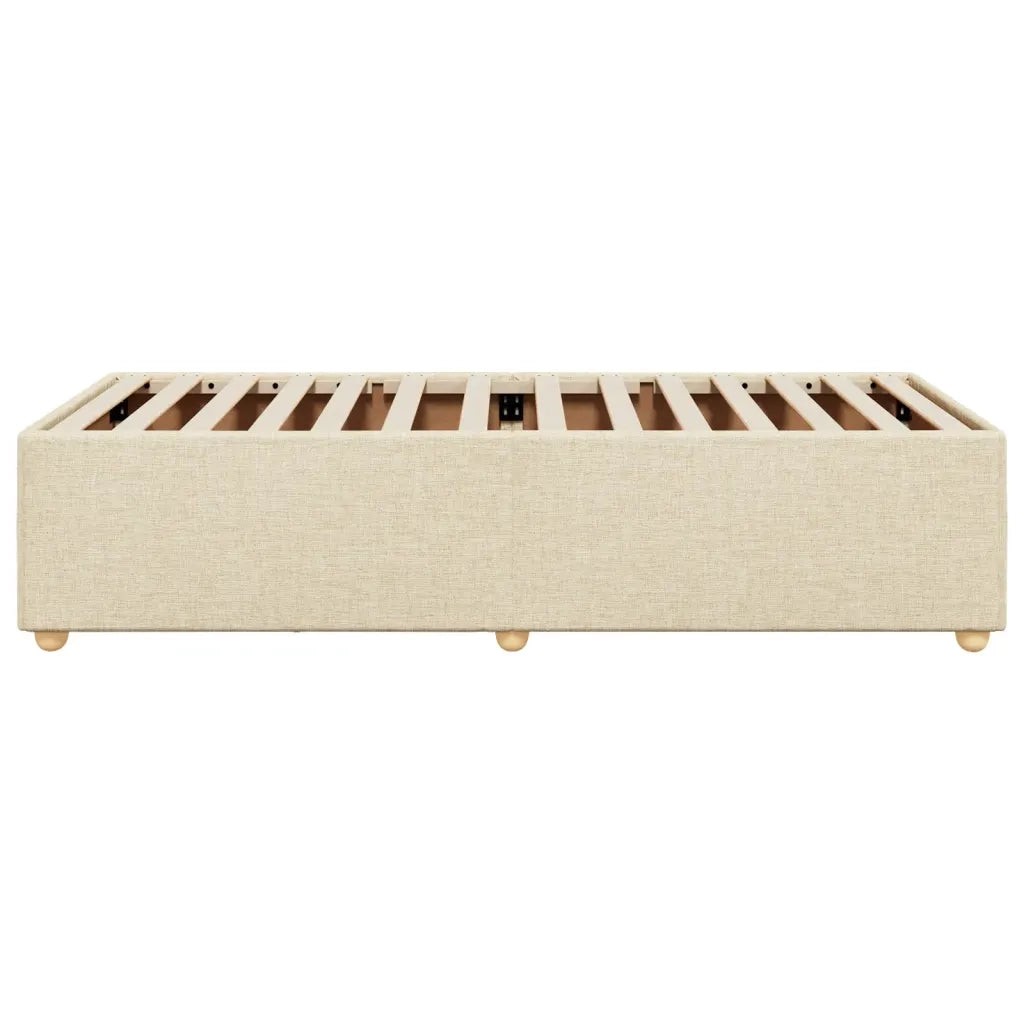 Giroletto senza Materasso Crema 90x190 cm in Tessuto