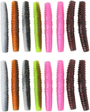Fibra artificiale per pesca - 16 pezzi - Materiale plastico morbido - Stile TRD - Utilizzabile per pesci barbi/snoek - Acquacoltura dolce/sale - Lunghezza 6,5 cm - Fibra artificiale per pesca