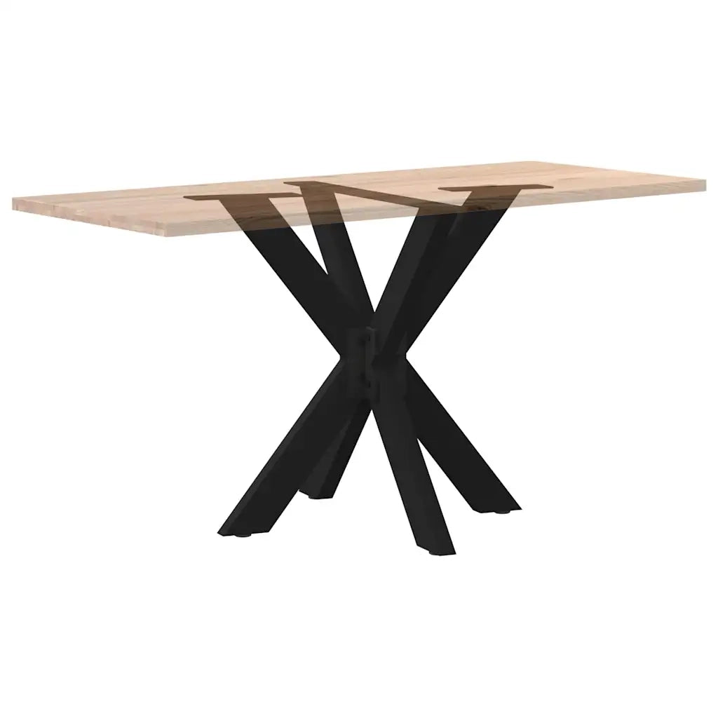 vidaXL Gamba per Tavolo da Pranzo a Forma di Ragno Nero 85x85x(72-73) cm Acciaio