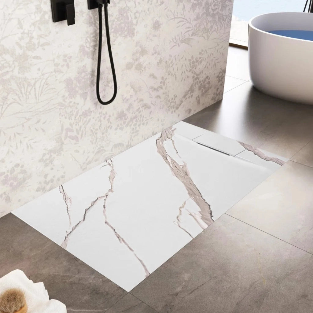 Piatto Doccia Bazalt Carrara White 80x100
