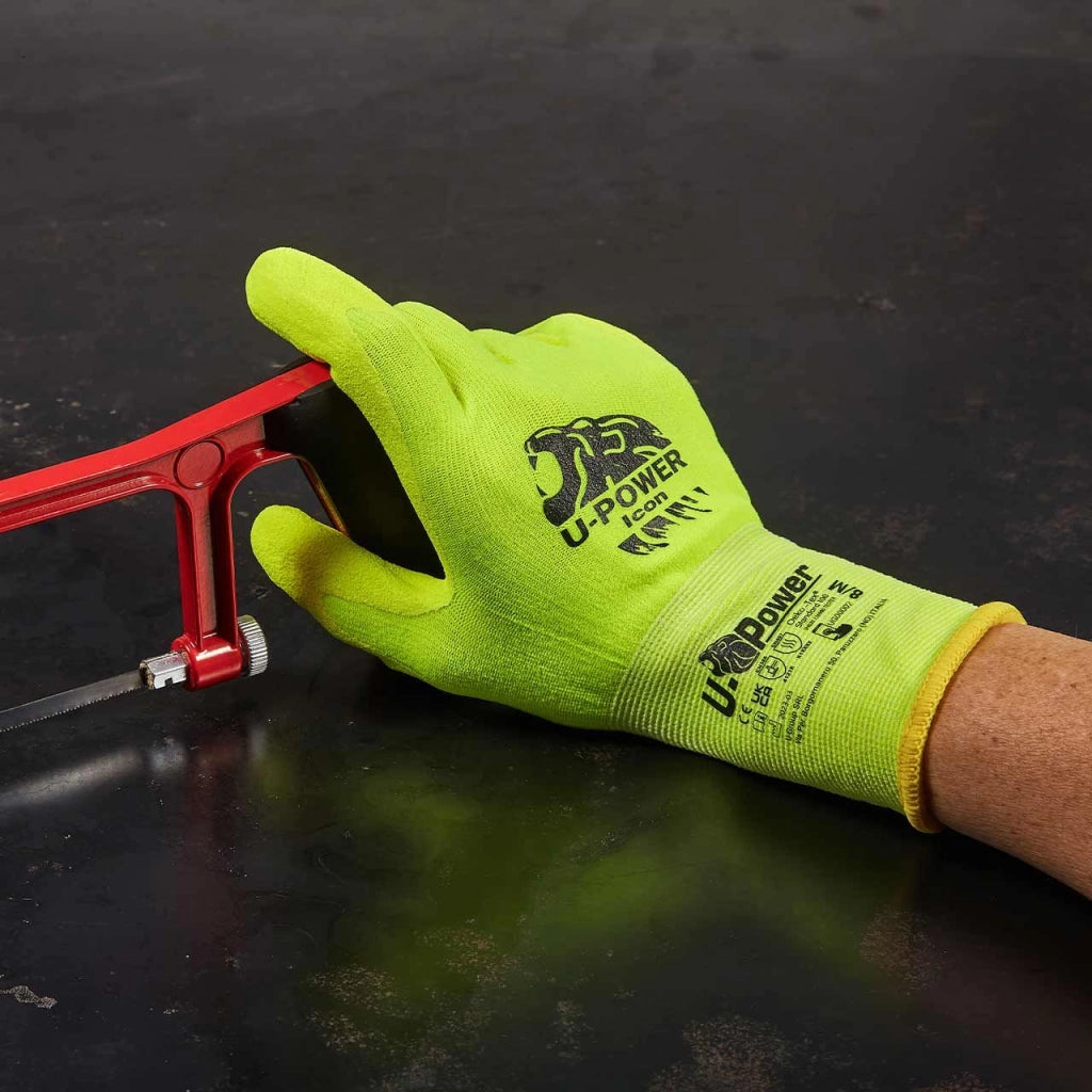 U-POWER GUANTI ICON GIALLO FLUO TAGLIA  8- 12,0 paia