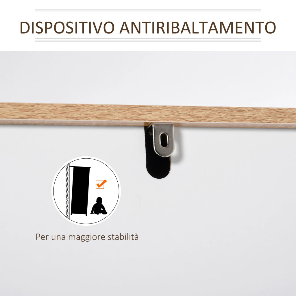 EasyComfort Mobile Salvaspazio Bagno Mobile a Colonna in Legno Bianco