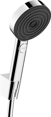 Kit di doccia con tubo e maniglia, doccia manuale con 3 tipi di getto di acqua rilassante, cromato
