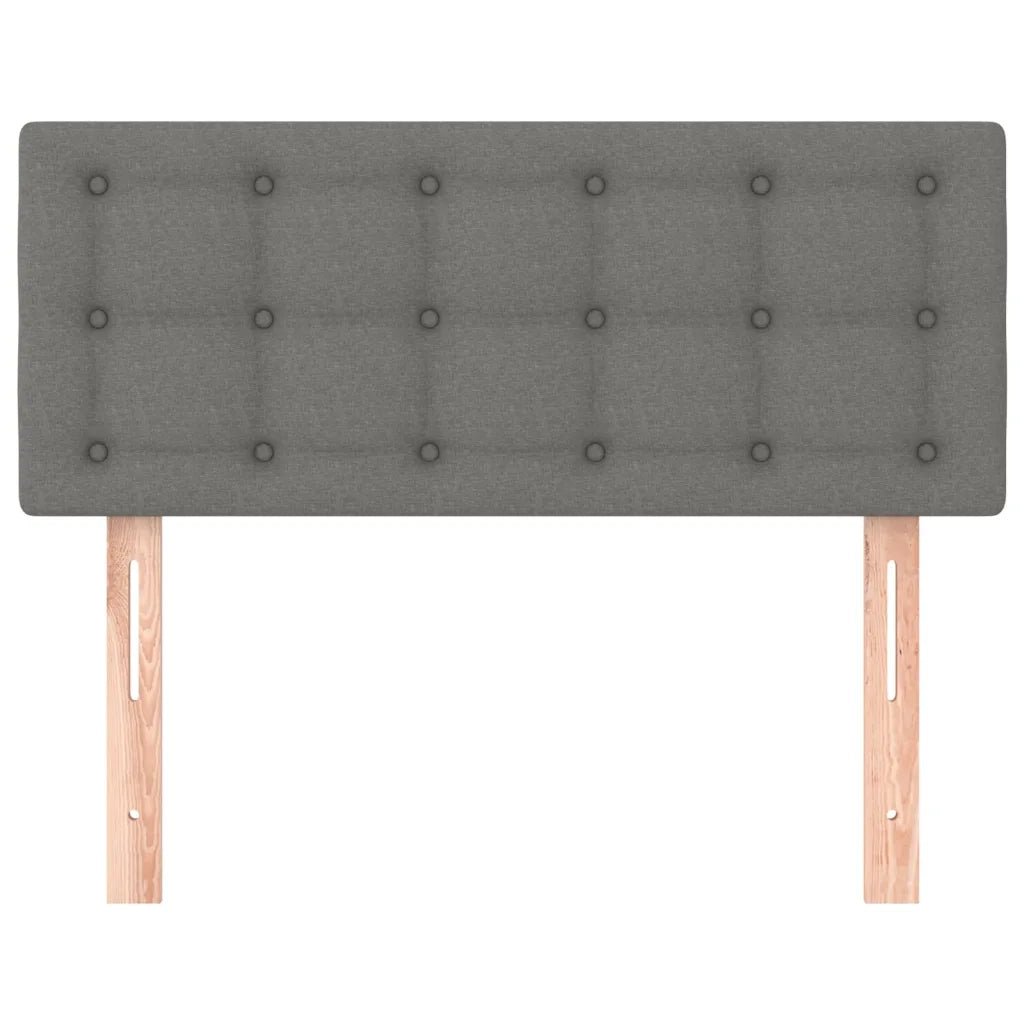Testiera-Testata Decorativa Grigio Scuro 100x5x78/88 cm in Tessuto 672997