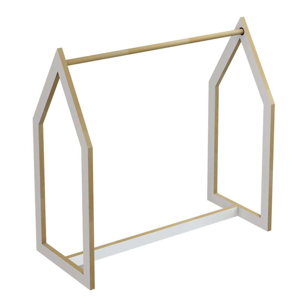 Appendiabiti/guardaroba/guardaroba aperto per bambini a forma di cabina 78 x 75 x 35 cm bianco 03_0010304