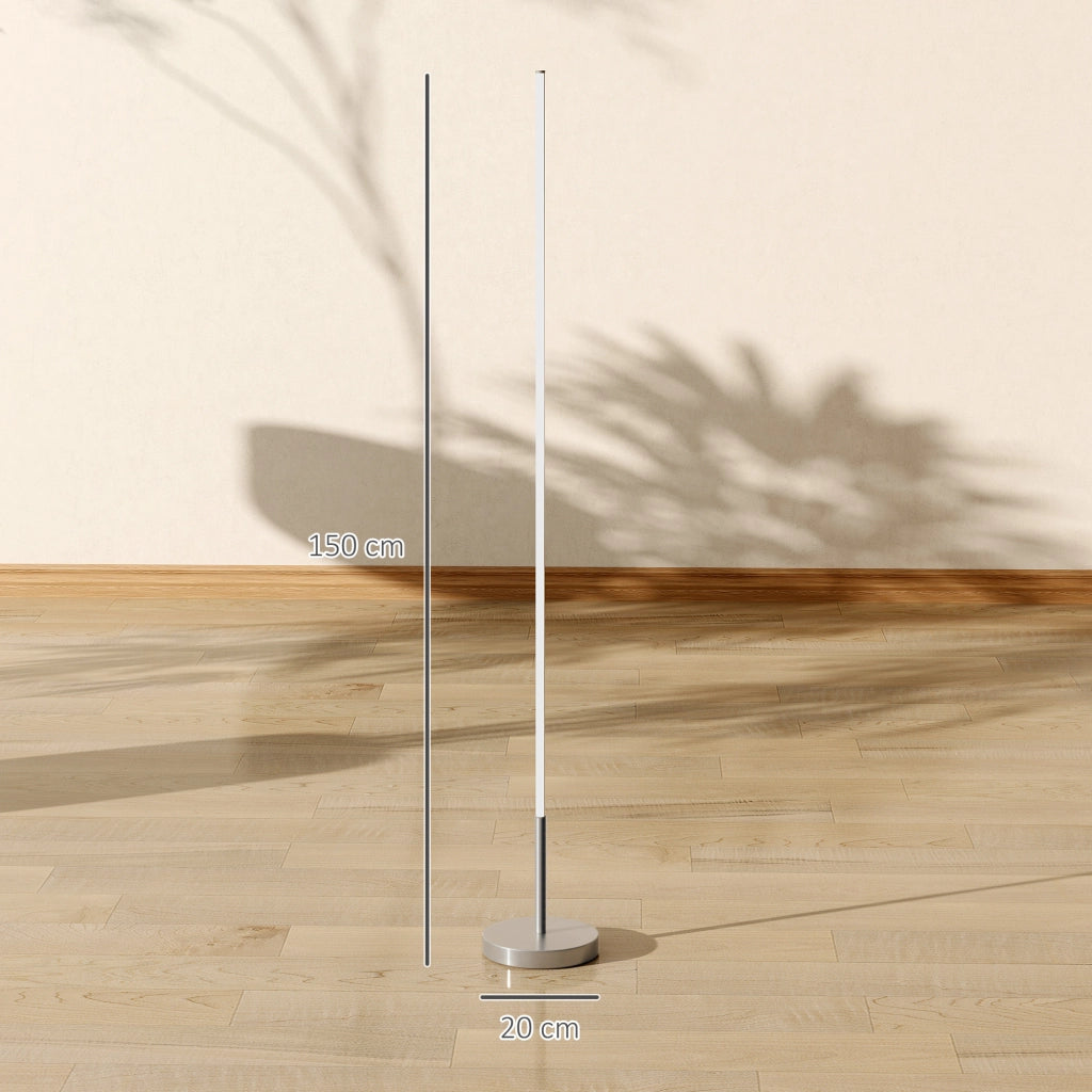 Lampada da terra LED regolabile ¨C zephmum ¨C argento 20x150 cm