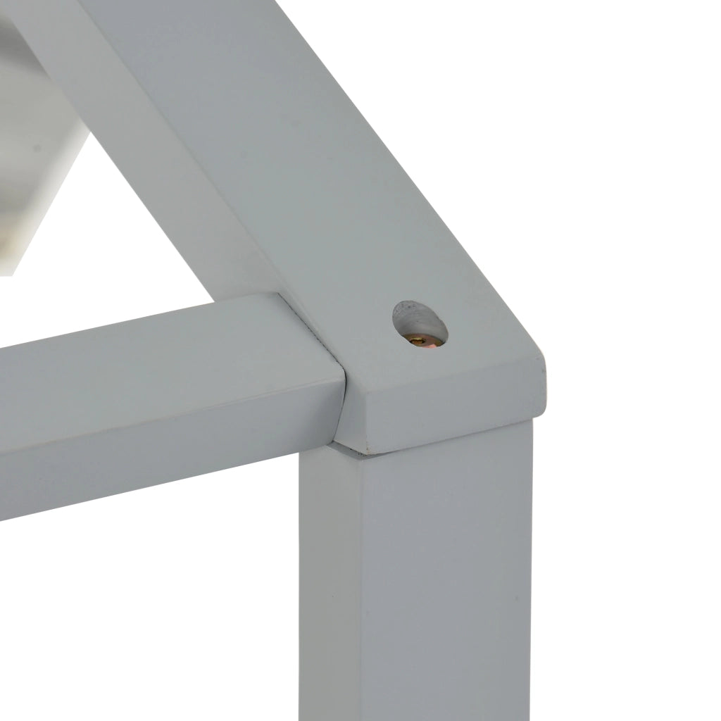 Letto Casetta 90x200 cm - con Sponde di Sicurezza e Vano Sottoletto - in Legno - Grigio