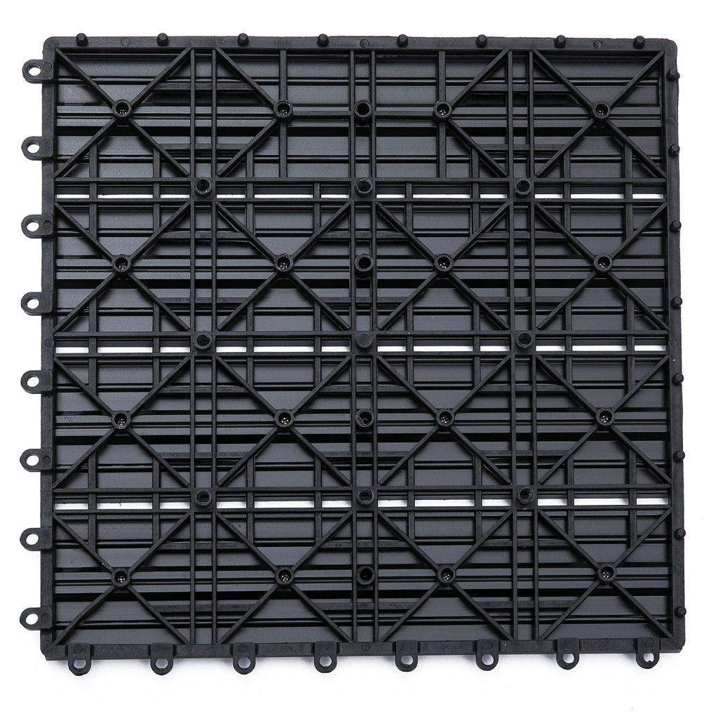 Pavimentazione da Esterno Incastrabile Piastrelle da Giardino 11 Mattonelle 30x30x2.2 cm Grigio