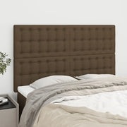 Testiera Marrone Scuro 144x5x118/128 cm Tessuto 3116767