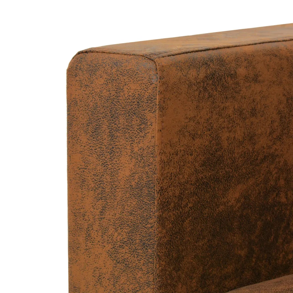 Divano a 2 Posti 137x73x82 cm in Pelle Scamosciata Artificiale cod mxl 24638