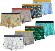 Boxer da Uomo con Disegno di Dinosauro - Set di 8 - Sottoveste di Coton per Ragazzi da 2 a 12 Anni
