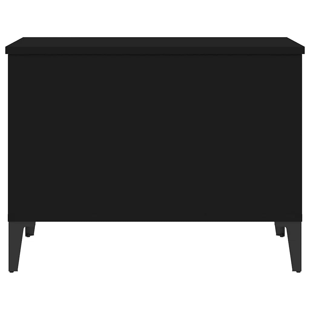 Tavolino da Salotto Nero 60x44,5x45 cm in Legno Multistrato 819573