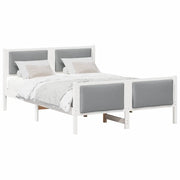 Letto matrimoniale | Letto per adulti | Struttura del letto Grigio chiaro 135 x 190 cm Tessuto