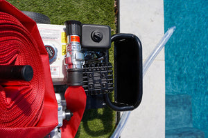 Motopompa Antincendio a Scoppio 4T Tubo 25m con Aspiratore Acqua e Carrello Pool Sam