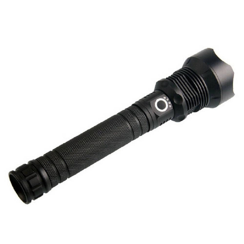 Trade Shop - Torcia Tattica A Led Ricaricabile Portatile Con 3 Modalità Di Illuminazione -