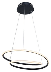 Lampadario LED Meridia 40W nero opaco 3000K Rabalux