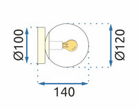 Lampada Da Parete APP1250-1W Gold