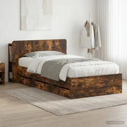 Telaio del letto con storage Rovere Fumo 90 x 200 cm