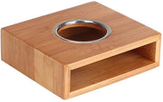 Accessori per Tè - Riscaldatore Quadrato per Tazza di Tè in Bambù - Cuoio - Accessori per Tè - Fonte di Energia Passiva - Adatto per l'Uso Domestico
