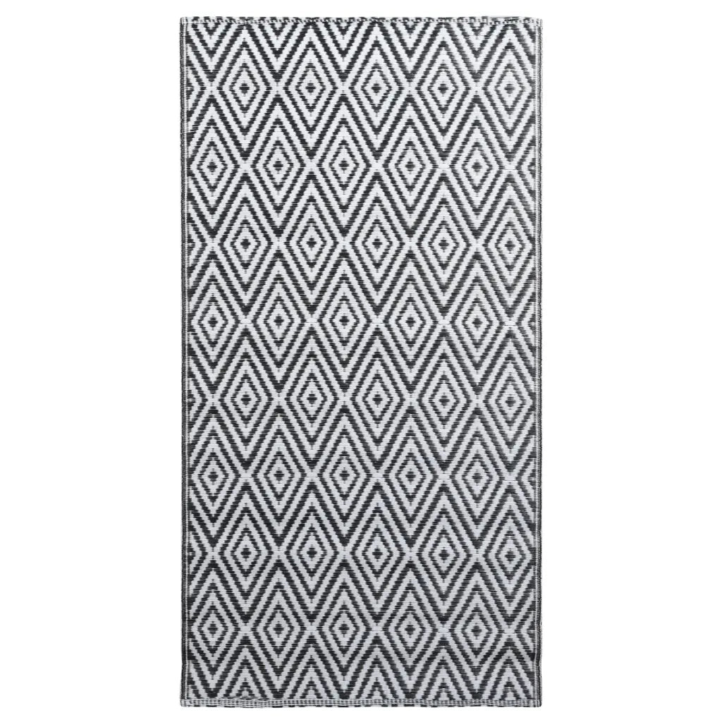 Tappeto da Esterni ARAKIL Bianco e Nero 80x150 cm in PP CFW1809151