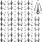 Set di 100 Spine e Studs in Argento per Abbigliamento e Accessori - 10 MM
