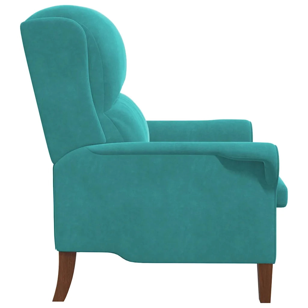 Divano Sedia-Poltrona Turchese Velluto 961661