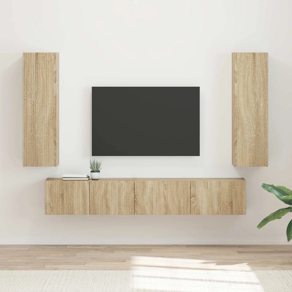 Set mobile TV 3 pcs Rovere Sonoma Legno multistrato