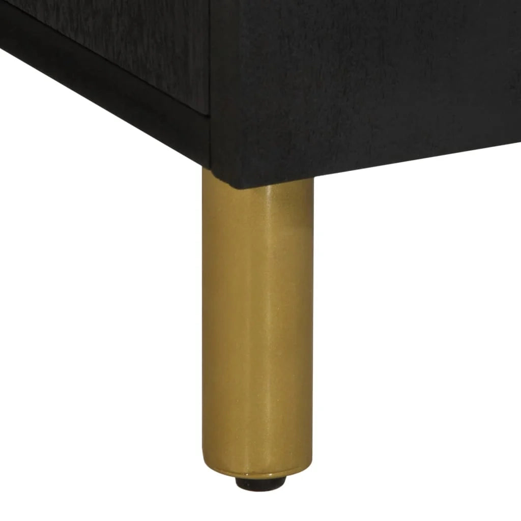 Mobile lavabo moderno con contenitore 62 x 33 x 58 cm stile industriale legno ingegnerizzato nero 02_0057722