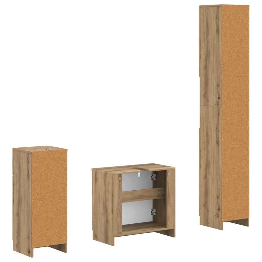 Set di armadietti da bagno in 3 pezzi UTRECHT 3417899