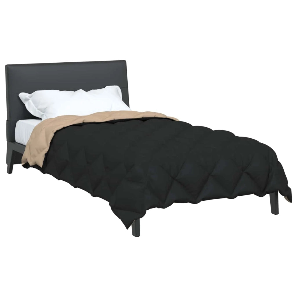 Piumone | Duvet Invernale Nero e Talpa 135 x 220 cm Microfibra