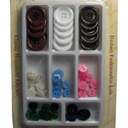Trade Shop - Kit Sarta Sarto Set Bottoni Per Cucito Cucire Su Stoffa Tessuto Varie Dimensioni -
